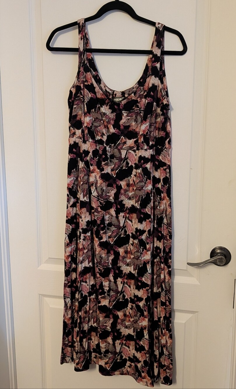 Miik Seville Midi Dress, Sweetheart Neckline, Pockets, Large